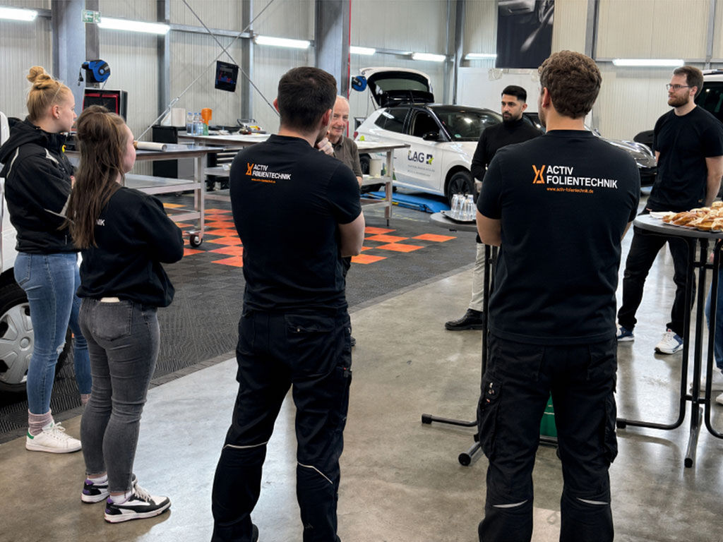 Teambuilding-folienenverarbeitung